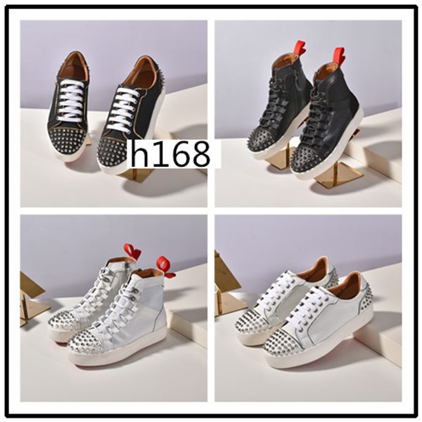

donna flat sneakers mens red bottoms shoes womens rivet spiky sock junior spikes flat shoess size 37, Black