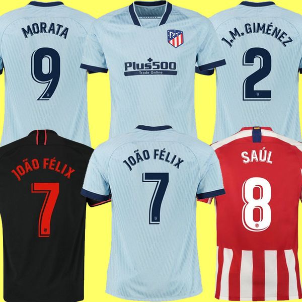 

19 20 new atletico de madrid joÃ£o fÃ©lix soccer jerseys 2019 2020 llorente camiseta de fÃºtbol football soccer shirt kits jerseys joao felix, Black;yellow