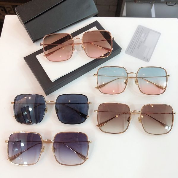 

little red book the new three-color gradient lens sunglasses female glasses metal box red sunglasses trend woman fashion network