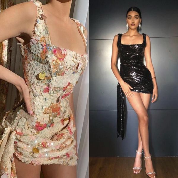 

women clothes sequin collar designer dresses for women night club dresses luxury street style dresses, Black;pink