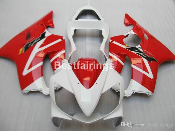 Moldagem por injeção Personalizar kit de justo para Honda CBR600 F4I 01 02 03 Fairings Brancos Vermelhos Set CBR600F4I 2001 2002 2003 HW05