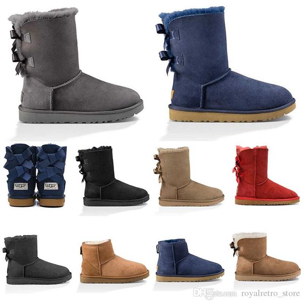 

ale designer shoes australia women luxury snow boots winter black blue red chestnut bowtie ankle half bow fur womens girl boot