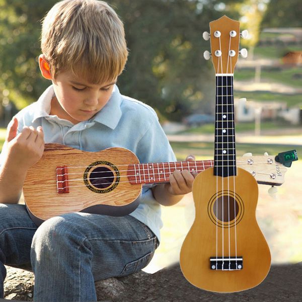 

21-дюймовый сопрано укулеле 4 strings гавайская гитара уке + строка + pick для начинающих малыша подарка