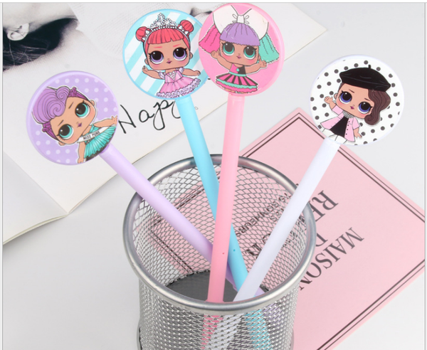 

100pcs/lot gel pen creative new big eyes girl neuter pen cute stationery learning writing tool cartoon tool wholesale bp725