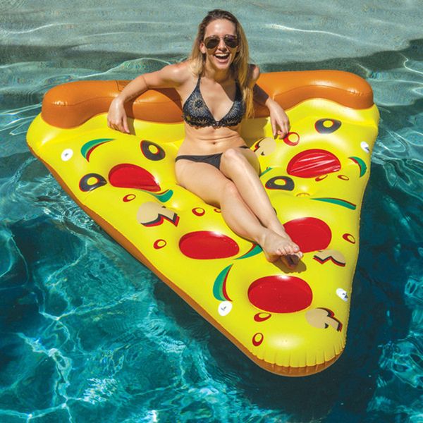 

inflatable pizza slice giant swimming pool water toy holder giant pizza yellow floating bed raft swimming ring air mattress boat