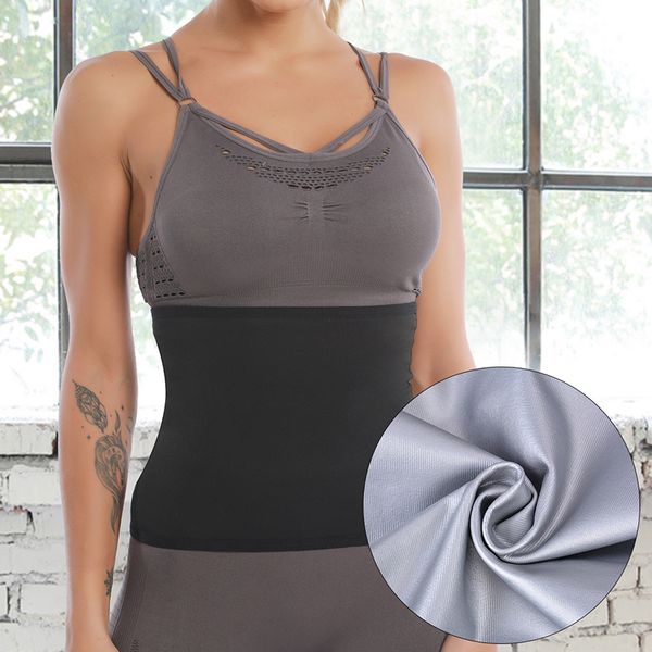 

waist support exercise pressure protector gym fitness sports body building trainer trimmer belt slim sweat for women shaper, Black;gray