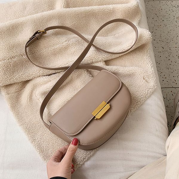 

brand originality design handheld fairy small bag women's bag 2019 new fashion lock shoulder messenger casual semicircle