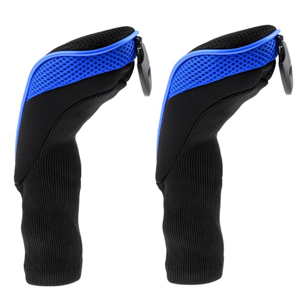 

2pc mesh long neck golf club rescue head covers golf hybrid ut headcover