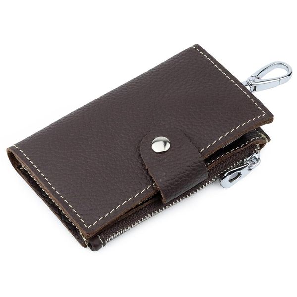 

men genuine cow leather bag key wallets fashion coffee/black color zipper key wallet holder case wallet, Red;blue