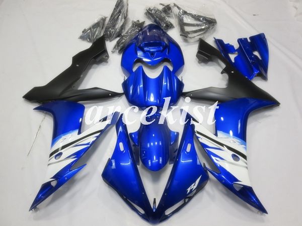 

пресс-формы новый abs мотоцикл полный обтекатели комплекты подходят для yamaha yzf-r1 2004 2005 2006 04 05 06 кузов набор темно-синий белый