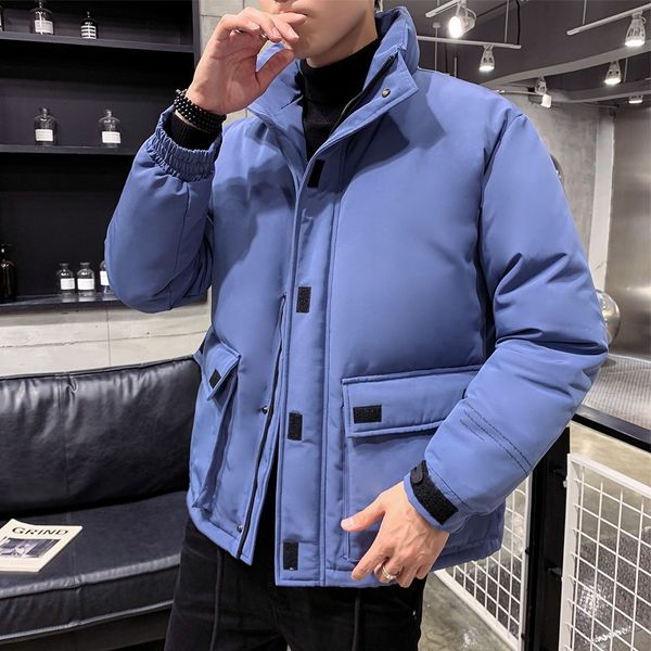 

winter casual jacket 2019 new coat fashion winter wear loose men's cotton men's clothing dd6mf, Black