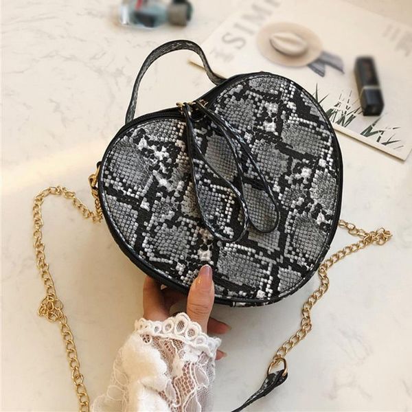 

women heart handbag pu shoulder snake skin printed messenger bag leather women satchel tote purse bags bolso mujer #t1g