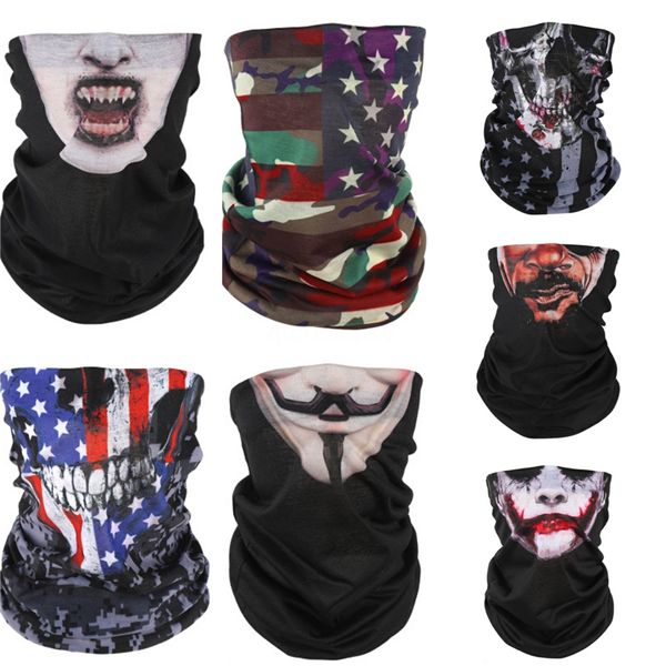 

magic face masks sunscreen headgear skull scarf summer outdoor cycling bandanas scarves face towel protective mask gga3434 #582#852, Blue;black