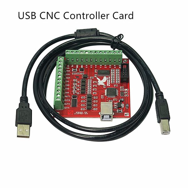 Freeshipping Usb 100Khz Breakout Board 4 оси Фрезерный станок Интерфейс драйвера Motion Controller гравер для резки частей