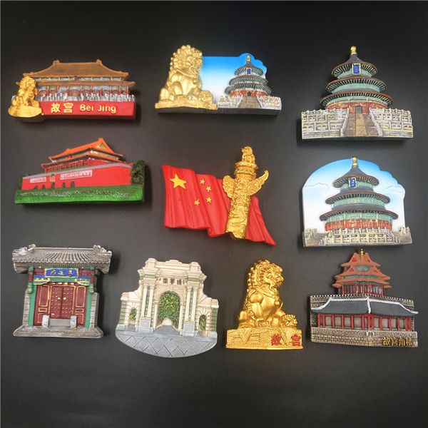 

resin beijing great wall forbidden city temple of heaven fridge magnet 3d famous chinese tourist souvenir refrigerator sticker
