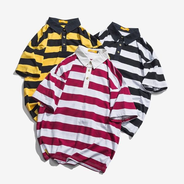 

striped shirt men fashions brands clothing casual contrast color cotton short sleeve shirts, White;black