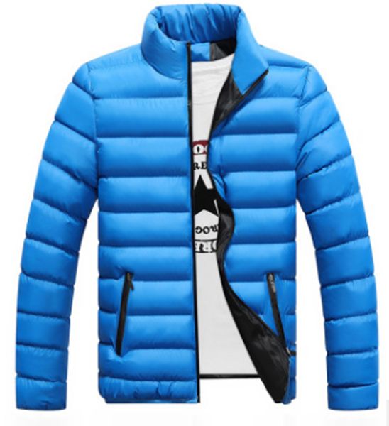 

winter warm men down jacket men's cotton coat young cotton padded jacket stand collar men's cotton clothes slim fit, Black