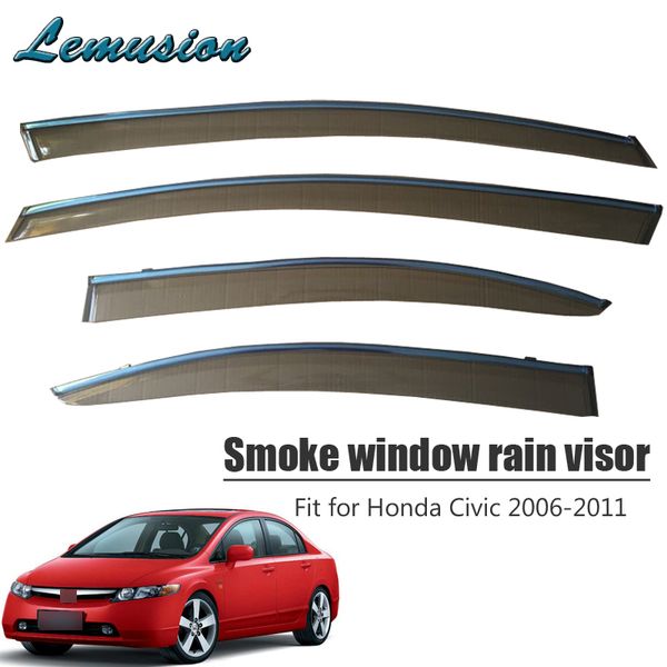 

4pcs smoke window rain visor for civic 2006 2007 2008 2009 2010 2011 vent sun deflectors guard accessories