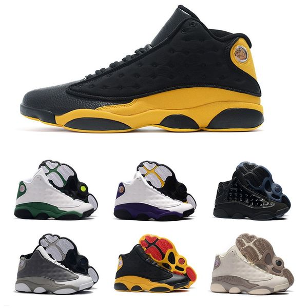 

jumpman xiii 13 тройной черный lakers белый фиолетовый желтый крокодил кожаные ботинки mens basketball для 13s спортивная обувь на открытом