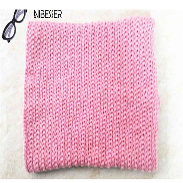 

nibesser children's candy color mesh scarves 20x30cm children's solid color scarf autumn and winter new warm new, Blue;gray