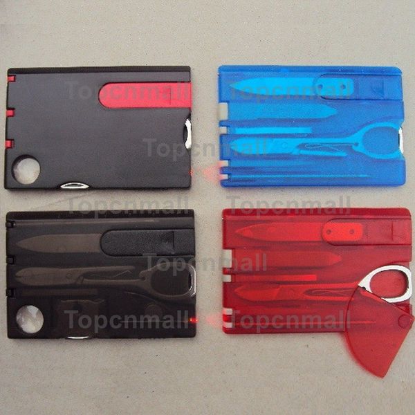 

outdoor camping beauty tools switzerland card knife with led light multifuntion card survival swiss knife k5604