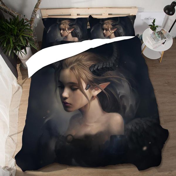 

devil beauty bedding set poplin children bed linen cotton lencol cama casal housse de couette qualified comforter bedding sets