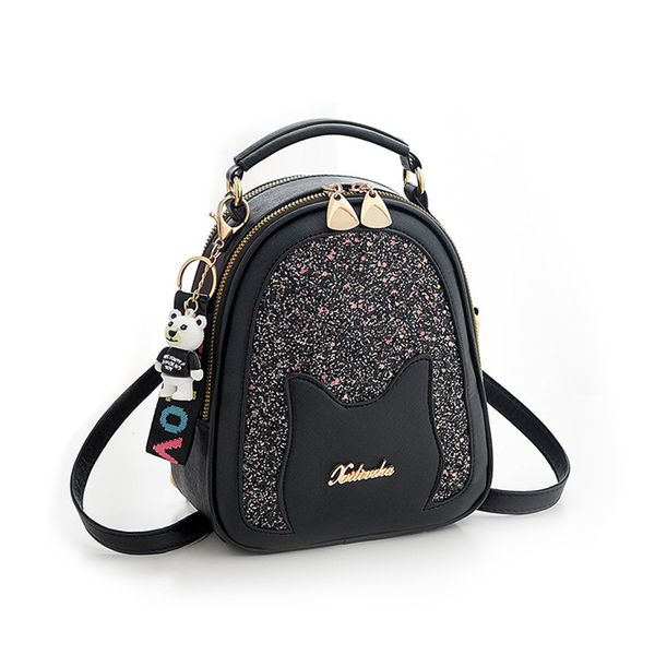 

2019 new lady shoulder bag korean version of fashion sequins female bag student schoolbags
