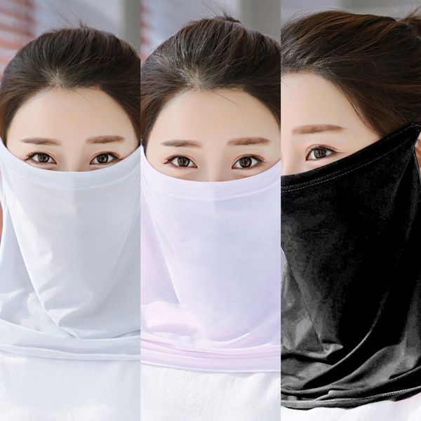 

gwd0k ice silk face mask american flag masks breathable protetive scarf outdoor windproof riding ear mask scarf party supplies, Black