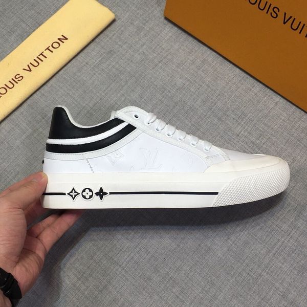 

fast delivery spring new high-end luxury men's casual sports shoes fashion design brand platform men's shoes genuine leather vamp, Black