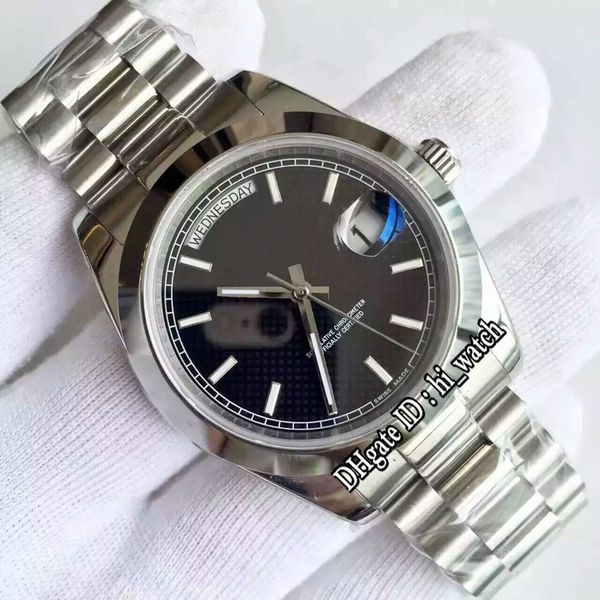 

new 228239 daydate a2813 automatic mens watch steel case black dial stainless steel bracelet sale 9 colors hi_watch 09b2, Slivery;brown