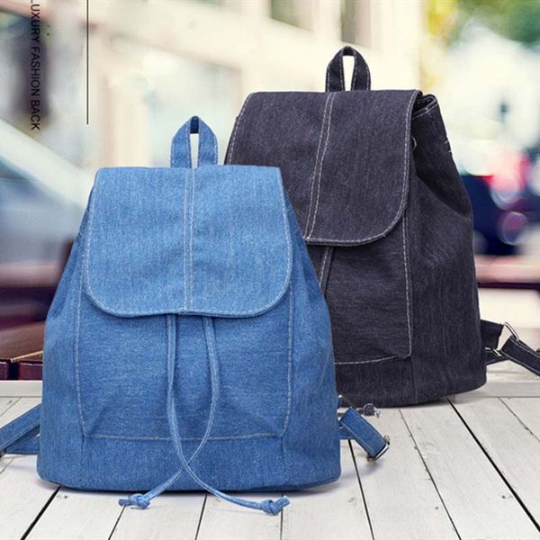 

5pcs pure color backpack lovers backpack junior high school students bag canvas leisure sports travel computer hipster pack 3colors