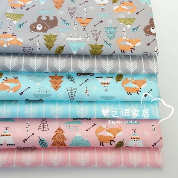 

160cm*50cm cotton cloth cartoon cute bear arrow tent cotton fabric for diy cot bedding cushion sheet handwork decor cloth, Black;white