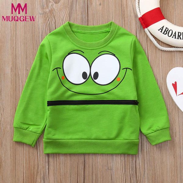 

muqgew baby girls boys long sleeve cartoon eyes soft toddler kids shirt clothes vetement enfant fille t-shirt, Black