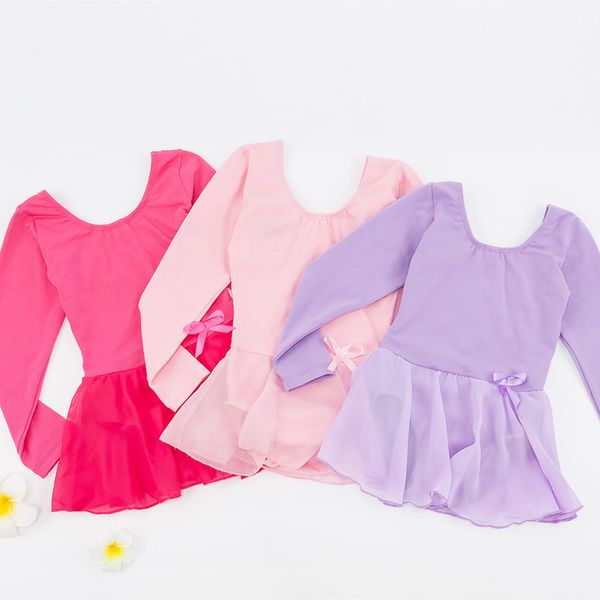 

cotton long sleeve uniforms children ballet dance form distinction suit, Black;red