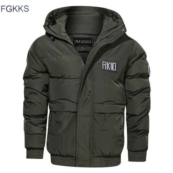 

bolubao fashion new men solid parkas casual brand warm thick male winter coats business men parka, Black
