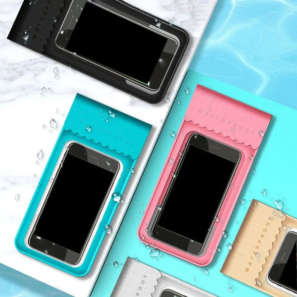 

outdoor swimming touch screen tpu waterproof high transparent mobile phone bag sealed mobile phone bag