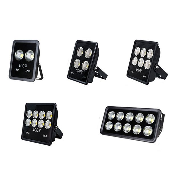 

100w 200w 300w 400w 500w led outdoor flood light super bright ip66 waterproof daylight 6000k 3000k spotlight white led lights