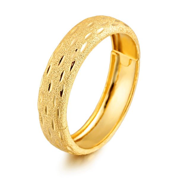 

thick bangle dubai bracelet 18k yellow gold filled classic womens bracelet openabble jewelry wedding party accessories, Black