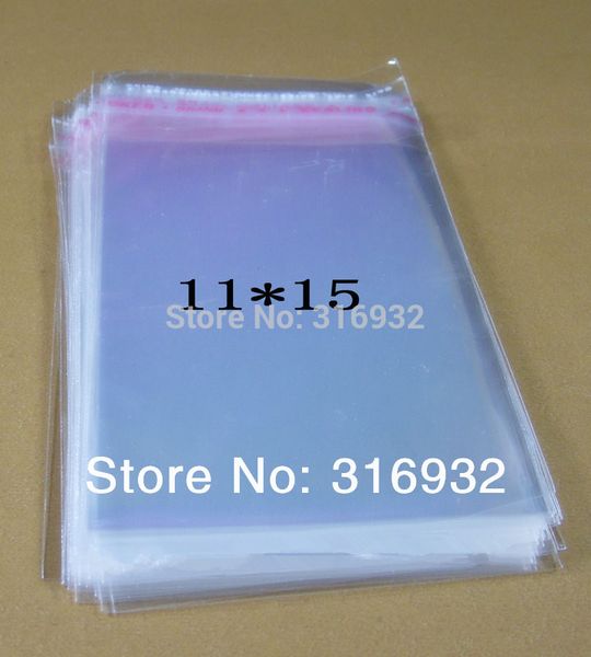 

clear resealable cellophane/bopp/poly bags 11*15cm transparent opp bag packing plastic bags self adhesive seal 11*15 cm