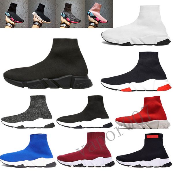 

2021 fashion sock speed 1.0 trainer shoes men sneakers women socks trainers runners casual shoes 36-45, Black