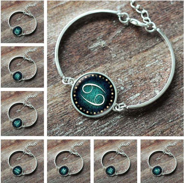 

время ювелирных двенадцать браслет созвездие креативный браслет сплава способа dab531 браслеты шарма браслет ювелирных изделий, Golden;silver