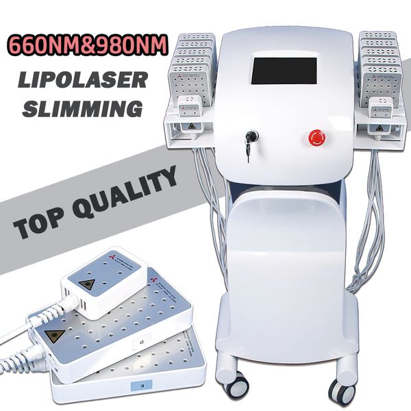 

manufacturer dual wavelength lipolaser slimming machine lipo fat reduction weight laser slimming systems non-invasive painless treatment