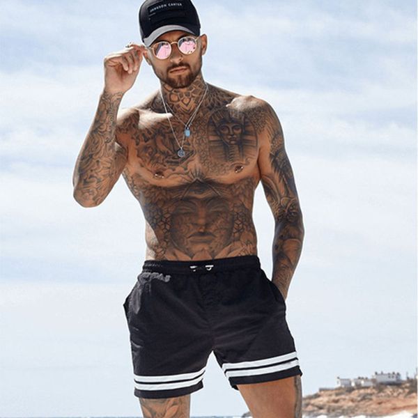 

new fashion men sporting beaching shorts trousers bodybuilding sweatpants fitness short jogger casual gyms men big size shorts, White;black
