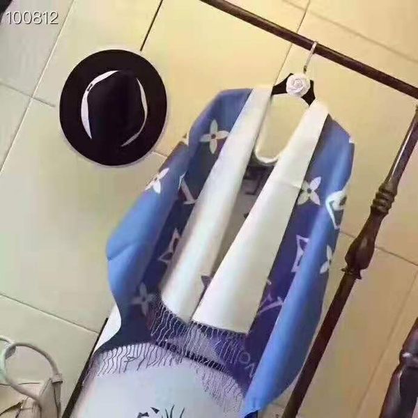 

fashion autumn winter warm cashmere scarves letter pattern long tassels women thicken wrap shawl ladies wool pashmina, Blue;gray