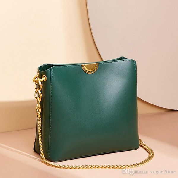 

ladies bucket bag ladies leather diagonal shoulder large shopping bbag european and american retro large capacity portable tote bag 448