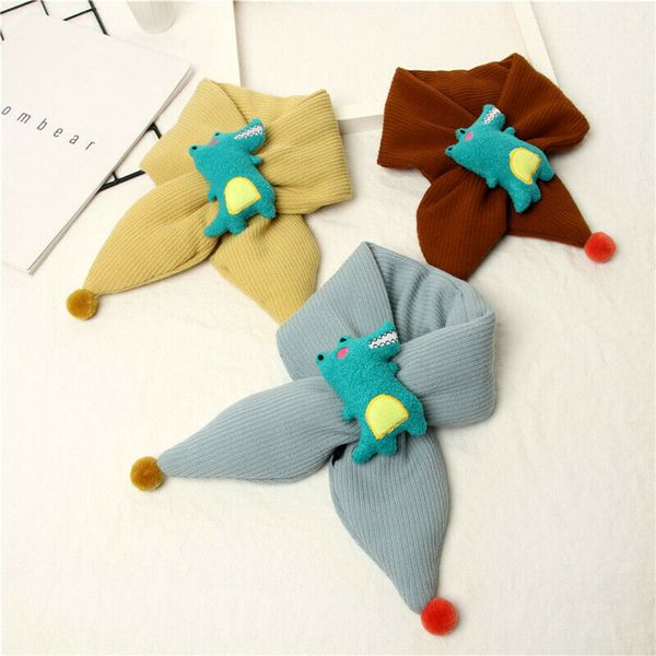 

children kids boys girls winter warm sccrves cotton cartoon cute keep warm wraps scarf scarves, Blue;gray