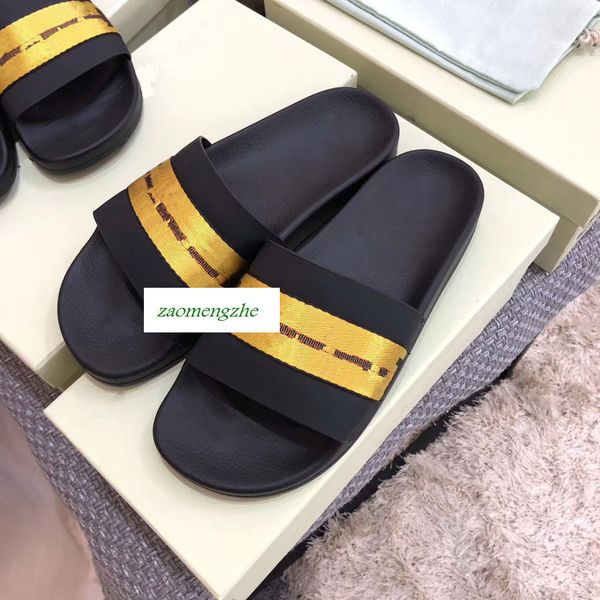

ummer off leisure indoor beach slippers white printing lovers slippers with box, Black
