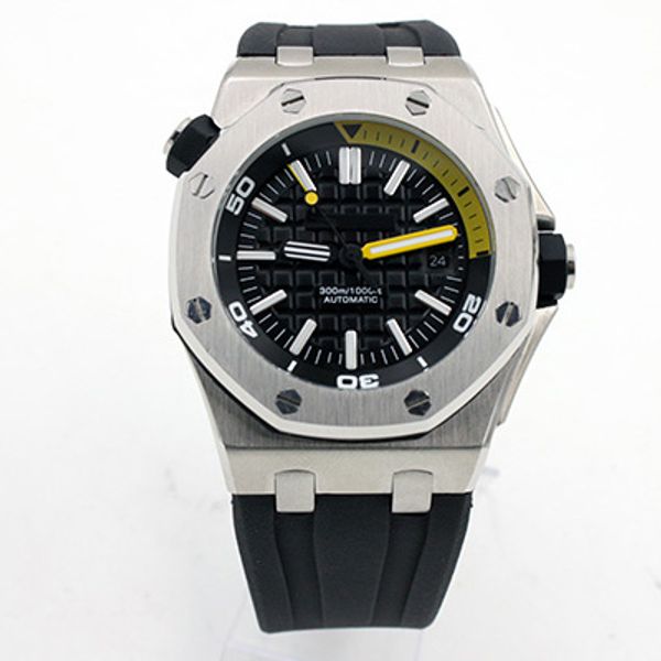 

4 style royal oak offshore 15710st luxury mens watch automatic movement colorful designer wristwatch rubber strap sports men watches, Slivery;brown
