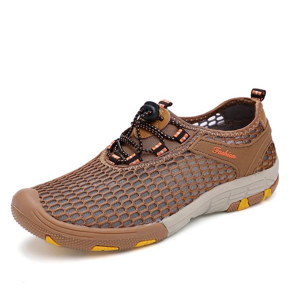 

2019 summer new style outdoor climbing boots men mesh hiking shoes men's casual shoes anti-slip breathable hollow out