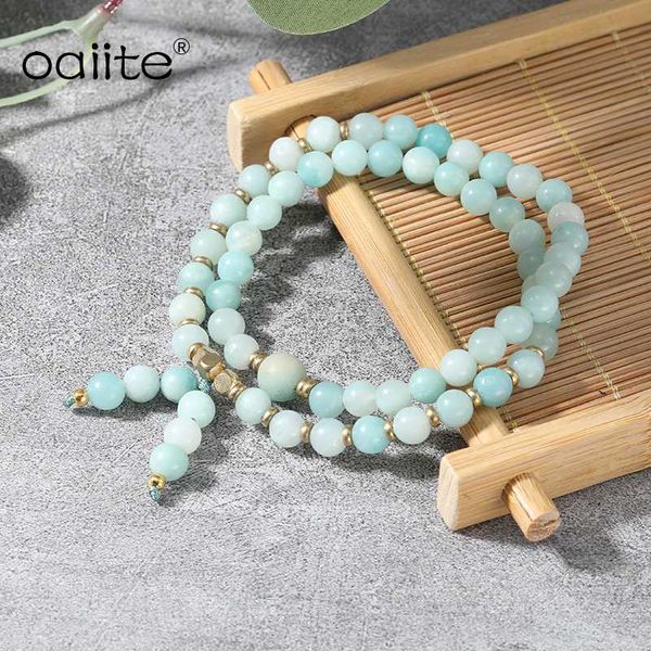 

beads bracelet alloy charm bracelets for women frosted amazonite beaded yoga bracelet jewelry, Black
